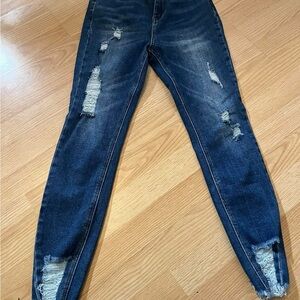 Distressed Blue Women's Jeans